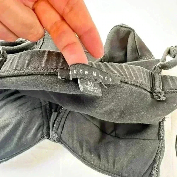 NWT -  Bundle - REEBOK Women's Radiant Aqua Strappy Sports Bra & Rhinestone Bar - Picture 6 of 9